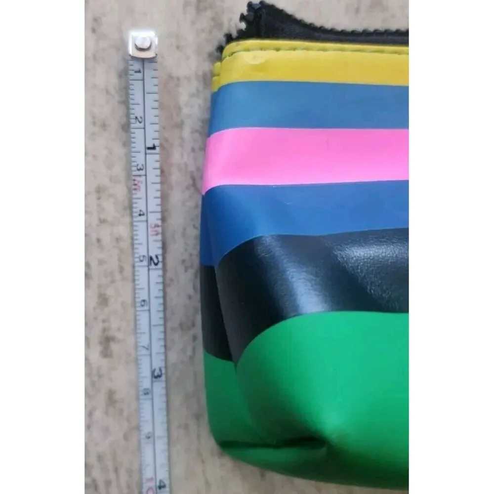 Kate Spade Pencil Pouch Candy Stripe Cosmetic‎ Case Travel Colorful Enchanted